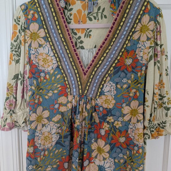 Anthropologie Blink London Top Medium Floral Boho - Picture 4 of 8
